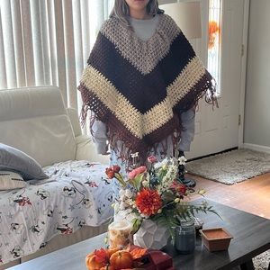 Hand made poncho unisex